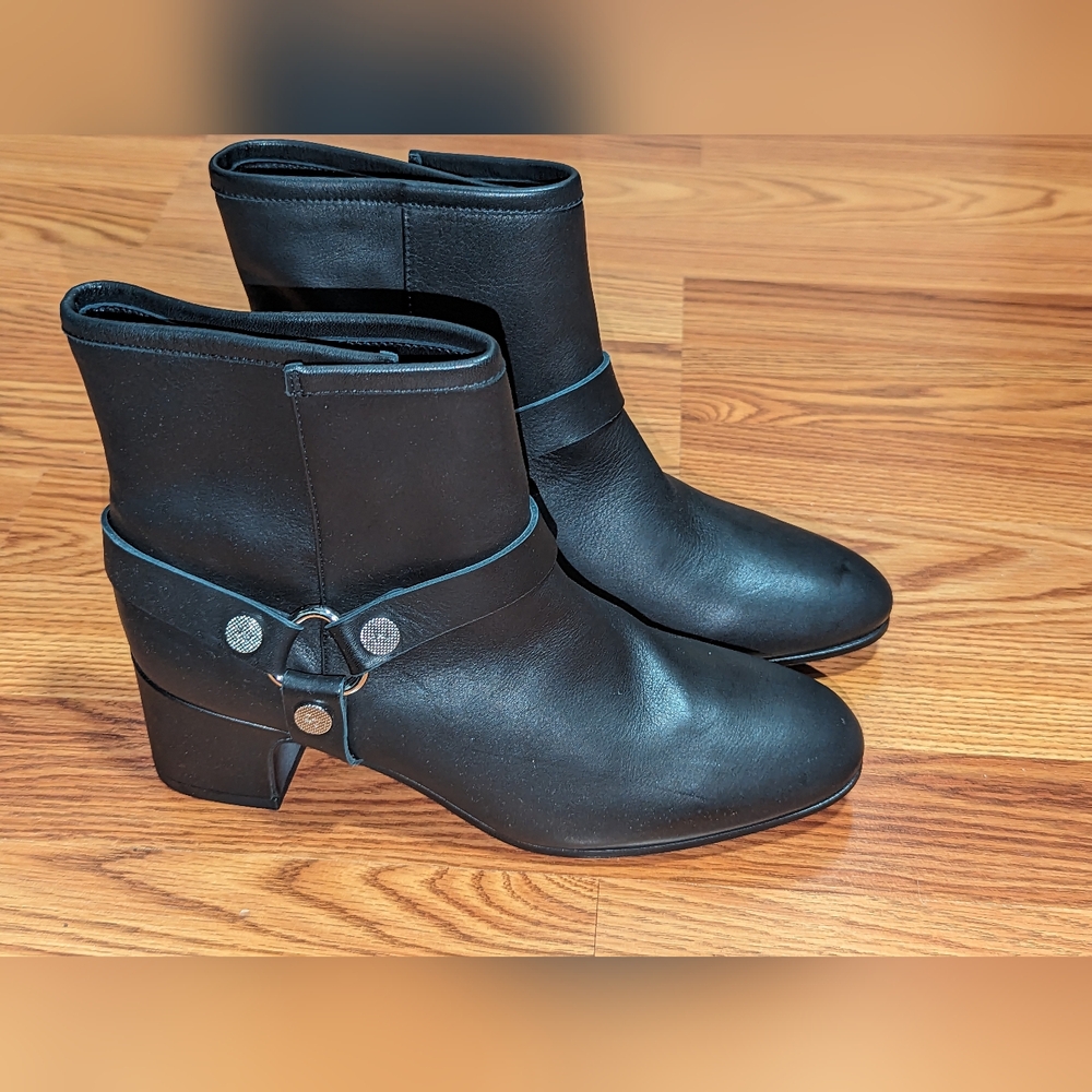 ZADIG & VOLTAIRE Leather Block Heel Ankle Boots - Picture 6 of 9